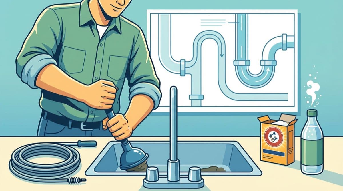 Homeowner checking the thermostat on a tank water heater